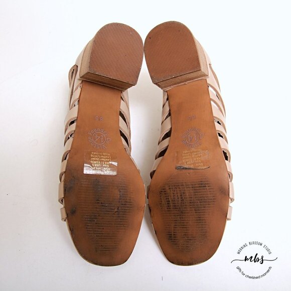 Vintage Foundry Co. Eleanor Leather Sandals Cream Women Size 8.5 - Picture 11 of 12